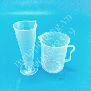 Combo 2 ly đong nhựa có vạch chia (Ly 100ml  và ca 300ml)