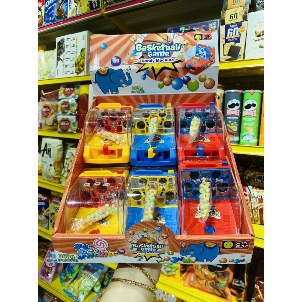 [MÁY BẮN BÓNG] Kẹo Đồ Chơi Máy Bắn Bóng KIDSMANIA CATAPULT GAME SERIES Dành Cho Các Bé Thích Mê