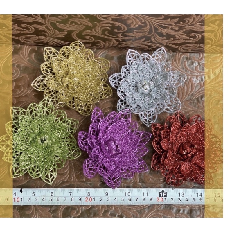 Hoa sen kim tuyết 5 lớp trang trí,làm oản tài lộc