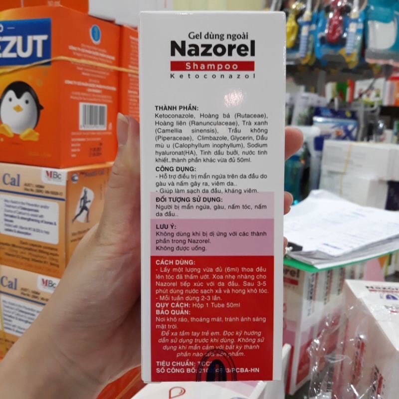 Dầu gội đầu Nazorel (tuýp 50g)