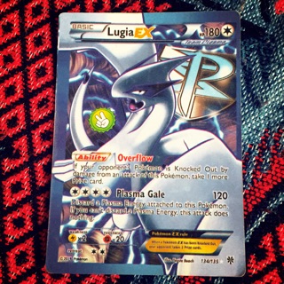 Thẻ bài Pokemon basic cấp cuối - Lugia EX - tặng kèm 4 con basic vàng