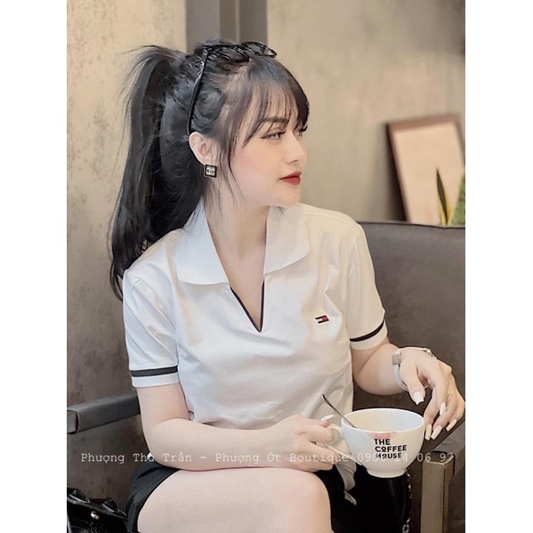 1304# Áo Polo nữ cổ bẻ màu Trắng