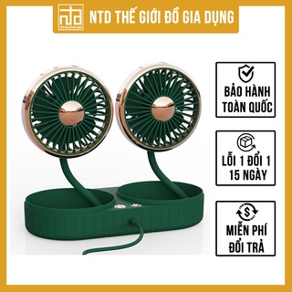 Quạt máy đôi mini 12V-24V dùng trên ô tô và bàn làm việc DC4357 | NTD thế giới đồ gia dụng