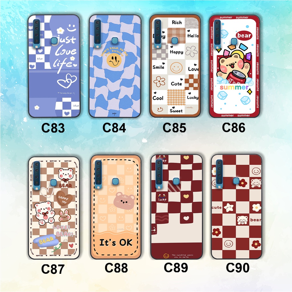 Ốp lưng Samsung A7 2018 / A9 2018 trái tim mặt cười, gấu cute thể thao cá tính