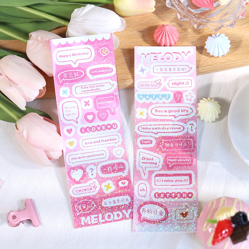 Flowertree Bộ 2 Sticker Trang Trí Sổ Tay Hình Giấc Mơ