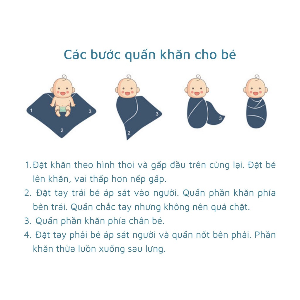 Chăn sợi tre đa năng 2 lớp điều hòa nhiệt độ cho bé đắp mùa hè 1m2x1m2 Nắng Của Mẹ - CHAN