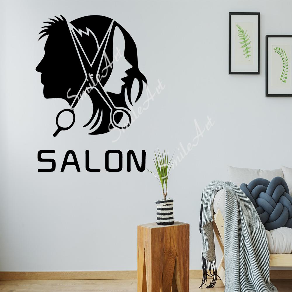 Miếng dán tường không thấm nước trang trí cửa tiệm cắt tóc độc đáo