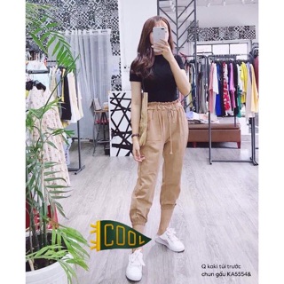 Quần kaki túi trước chun gấu -KA