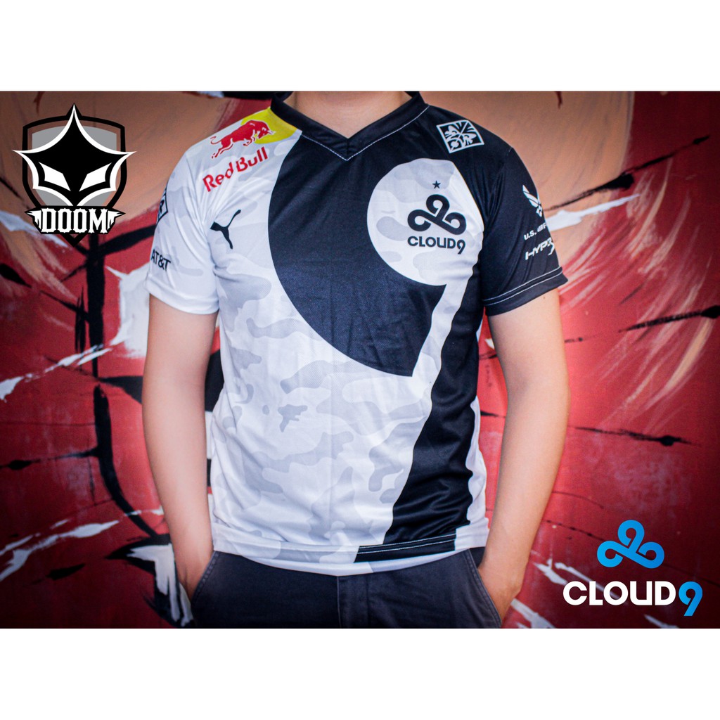 Áo thun team C9 trắng đen 2019