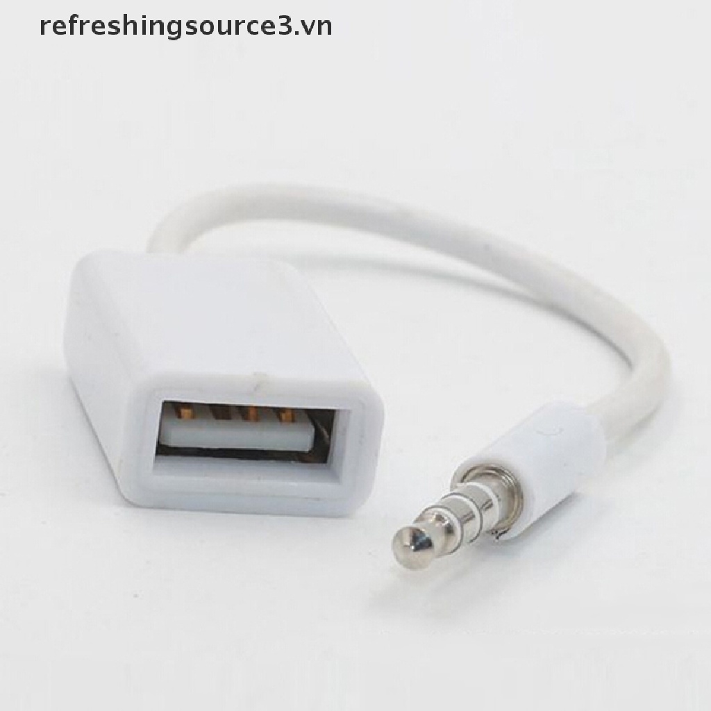 Dây Cáp Âm Thanh Chuyển Đổi Đầu Cắm 3.5mm aux Sang Cổng Cắm usb 2.0 Cho mp3 Xe Hơi