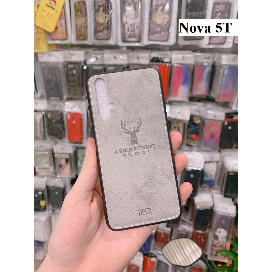 Ốp Lưng Jean Khắc Nai Huawei Nova 5T Ốp TPU Cao Cấp Viền Chỉ Cực Đẹp
