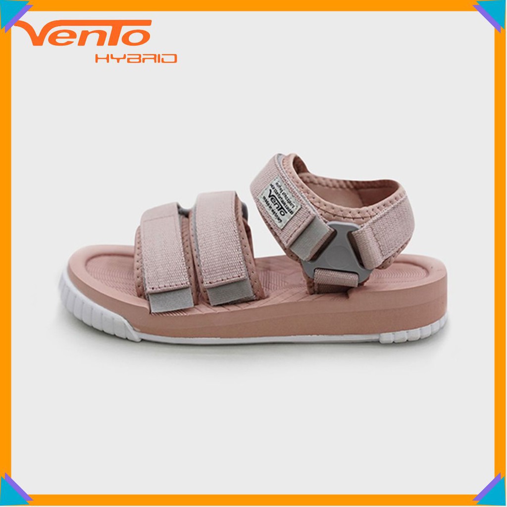 Giày Sandal Vento Hybrid Nữ SD 9801 Be (Hồng nhạt) 3 quai vải dù siêu bền [Size nữ từ 36 - 39]