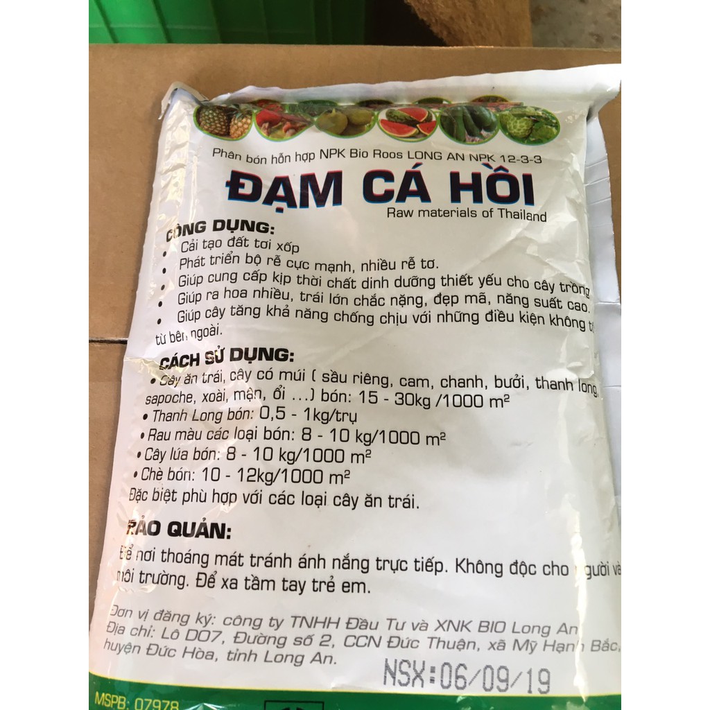 Phân bón ĐẠM CÁ HỒI túi 1kg