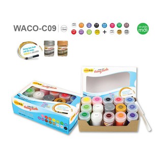 Vỉ 15 màu nước Poster Colokit "Gold and Silver" WACO-C09, sản phẩm được kiểm tra chất lượng trước khi giao hàng