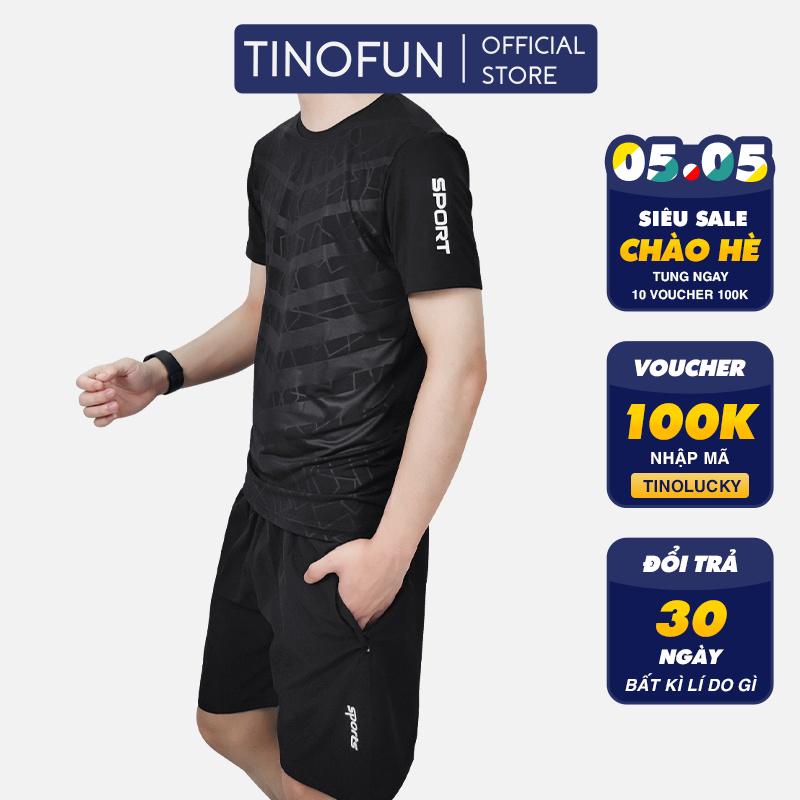 Set Bộ Quần Áo thể thao nam TINOFUN đẹp mã TT22 Áo thun nam, Quần short nam thun mùa hè thoáng mát