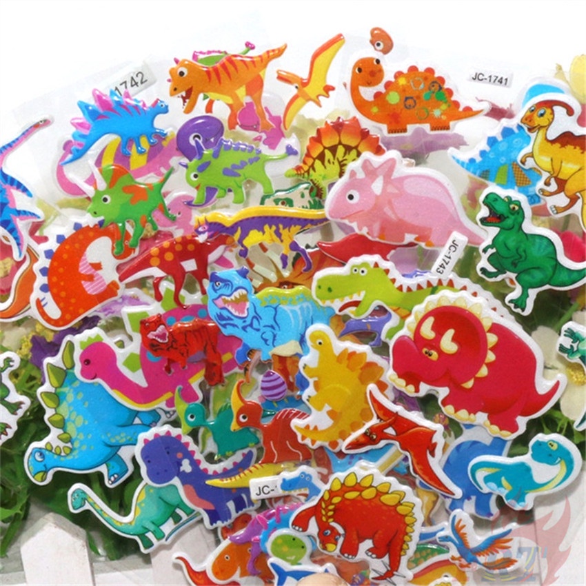 1 Tờ ❀ Sticker Dán Trang Trí Hình Khủng Long Hoạt Hình Q-2 DIY ❀ Miếng Dán PVC 3D Chống Thấm Nước Chất Lượng