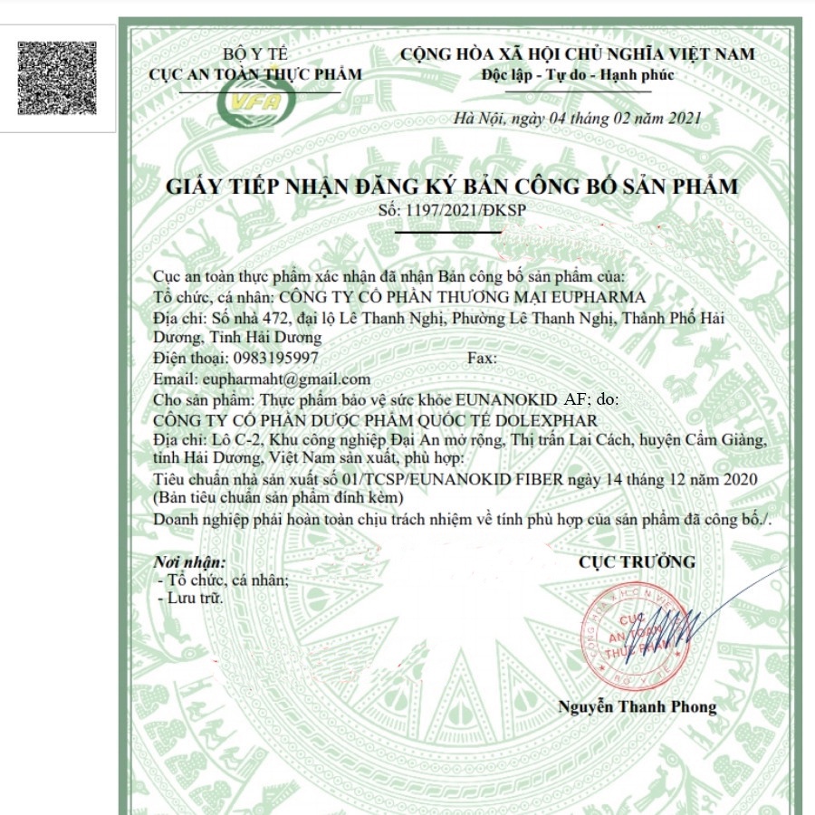 Canxi cho bé và vitamin D3 k2 mk7  Eunanokid AF tăng cường hấp thụ canxi, giúp xương răng chắc khoẻ, giảm còi xương