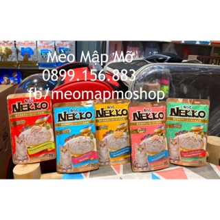 Thức ăn cho mèo pate nekko gravy nhập thái lan 70g đủ vị