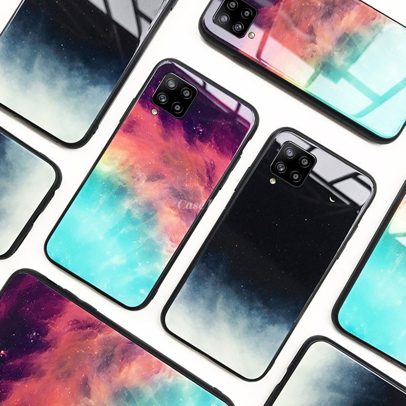 Ốp Lưng Tích Hợp Kính Cường Lực Họa Tiết Bầu Trời Sao Cho Samsung Galaxy A12 | BigBuy360 - bigbuy360.vn