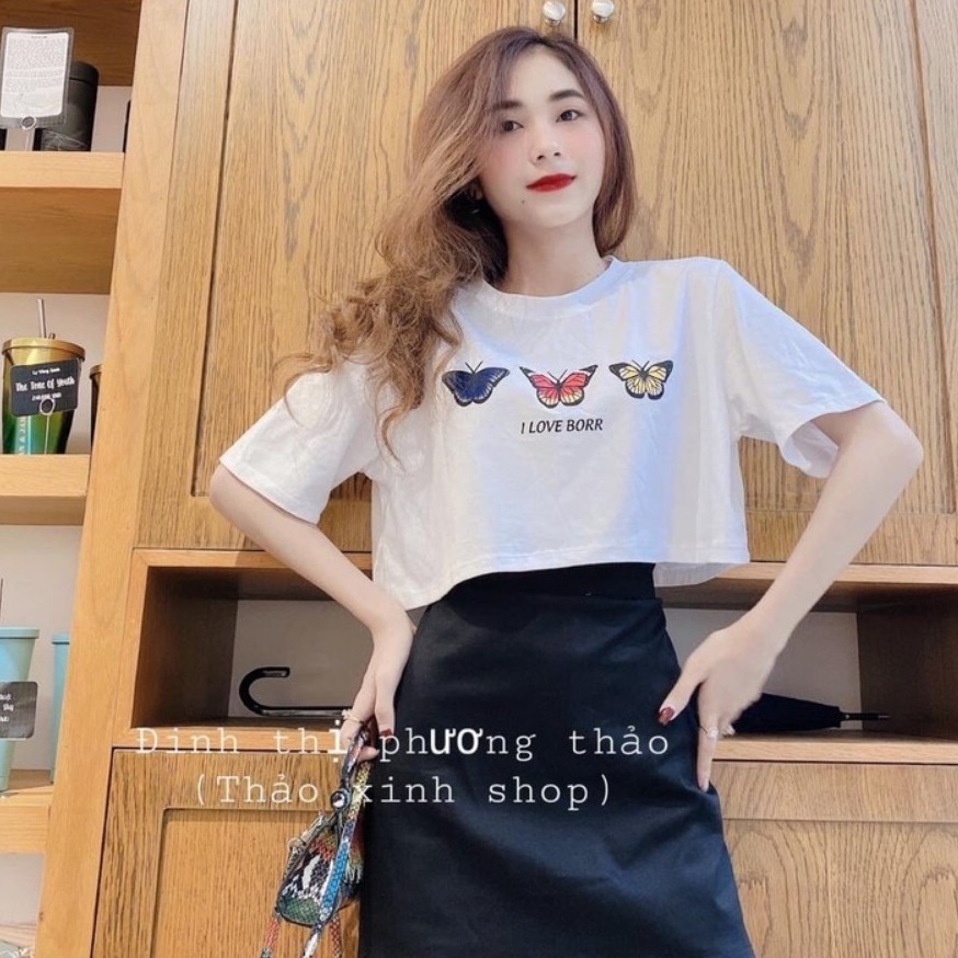 Áo Croptop nữ 3 con bướm