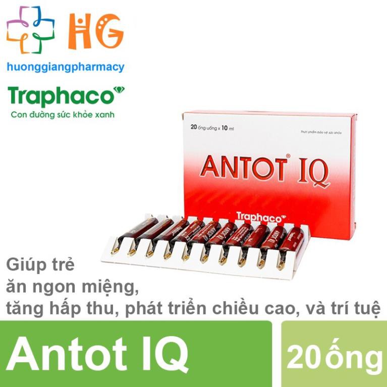 Antot IQ - Bồi bổ, bảo vệ và phục hồi sức khỏe, hỗ trợ phát triển chiều cao và trí tuệ (Hộp 20 ống)