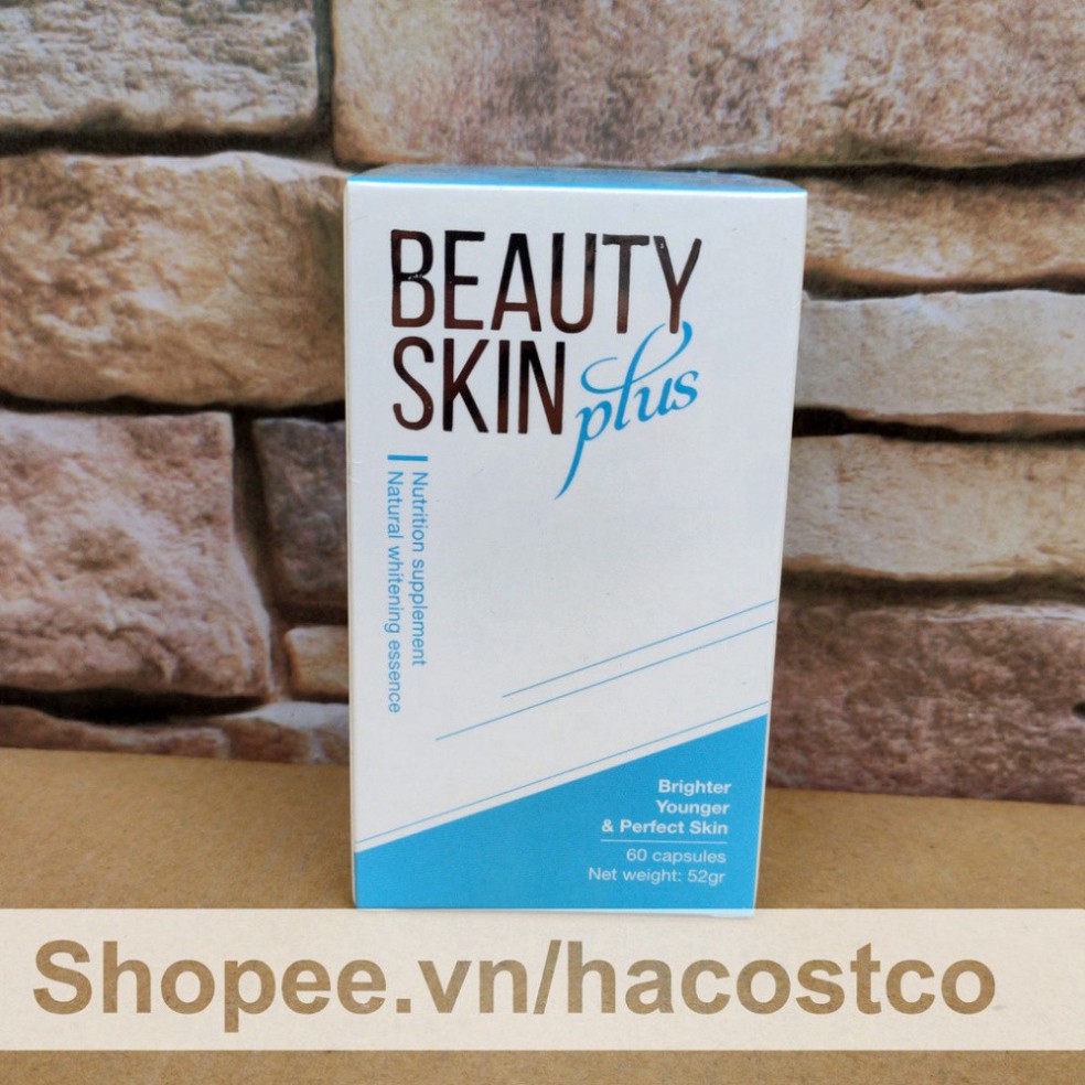 SĂN SALE NÀO Viên Uống Beauty Skin Plus 60 Viên của Mỹ - Hỗ Trợ Trắng Da, giảm nám SĂN SALE NÀO