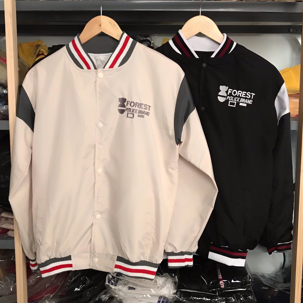 Áo khoác dù Bomber thêu chữ phối màu Unisex nam nữ | BigBuy360 - bigbuy360.vn