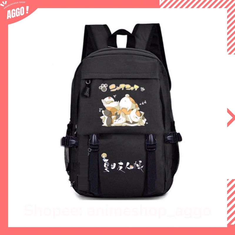 Balo Đi Học In Hình MÈO MARADA - HỮU NHÂN SỔ  Natsume Yuujinchou anime chibi  Mẫu Mới Nam Nữ Unisex Chất Đẹp