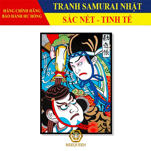 21-40 Mẫu Tranh Samurai Trang Trí Nhà Hàng, Tiệm Xăm Tattoo Phong Cách Nhật Bản Xưa
