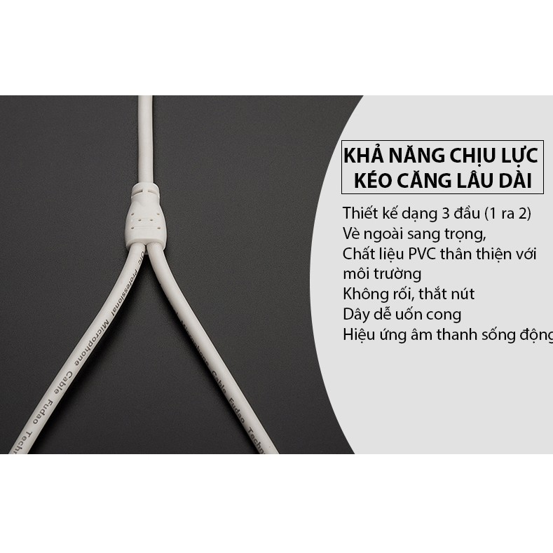 [Bán chạy nhất] Dây tín hiệu đầu 3 ly (3.5mm) ra 2 đầu bông sen (AV/RCA) JSJ 3321 dài 1.8m - 15m thiết kế dạng 3 đầu, dâ