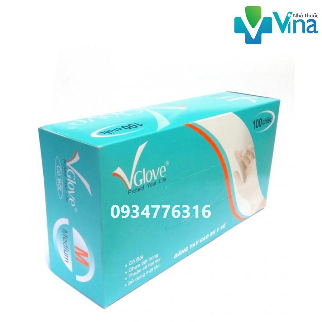 ✅ Găng tay y tế có bột 24cm Vglove 5.0g
