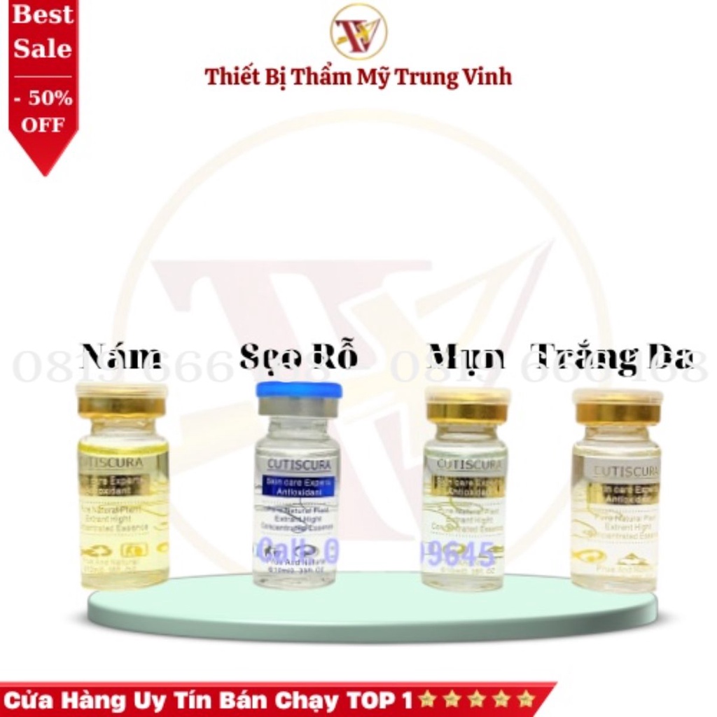 Tế Bào Gốc Cutiscura 10ml Trắng Da, Mụn, Nám,Sẹo Nâng Cơ Làm Phi Kim Lăn Kim Tại Spa Thẩm Mỹ Tại Nhà