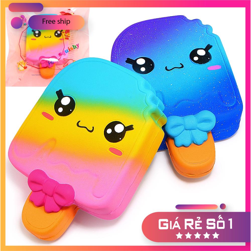 Đồ chơi nắm bóp Squishy hình que kem nhiều màu xinh xắn