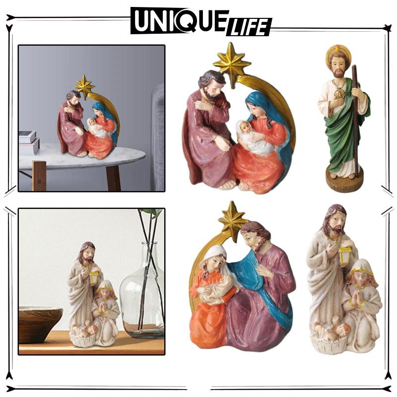 Đồ trang trí Chúa Jesus Bằng Nhựa Resin Trang Trí Xe Hơi / Bàn Làm Việc 4 Cái
