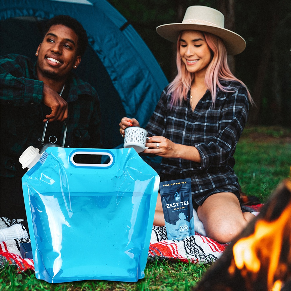 Túi đựng nước bằng nhựa không chứa BPA khối lượng nhẹ gấp gọn lại được cho cắm trại leo núi