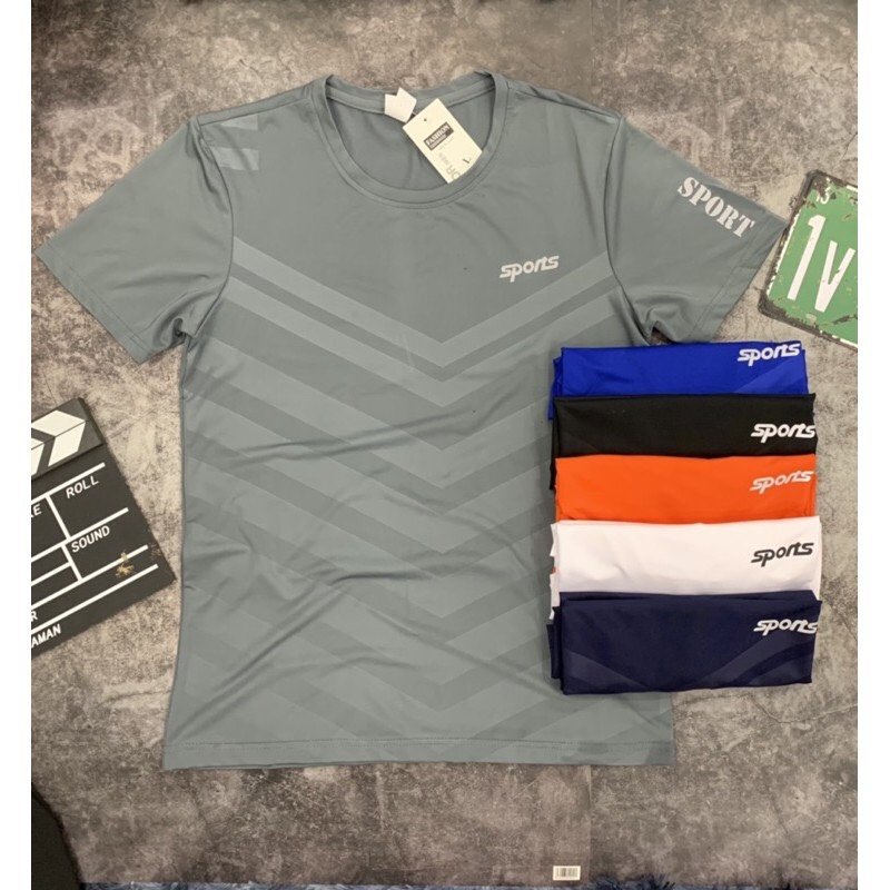 Áo thun lạnh siêu mát dập vân chìm in chữ SPORT cực đẹp