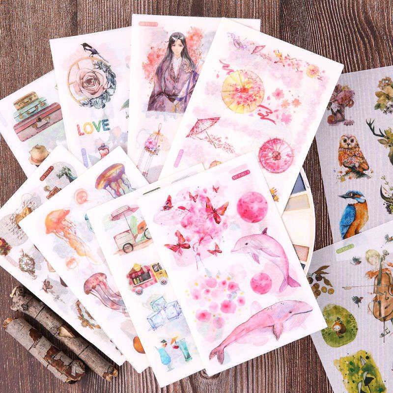 Set 6 tấm sticker trang trí nhiều mẫu P3