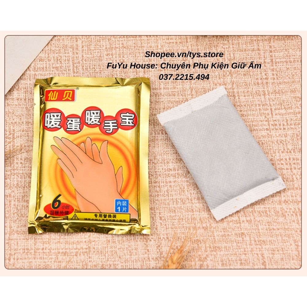 Combo Trứng Giữ Nhiệt Cầm Tay, Bàn Tay, Bỏ Túi