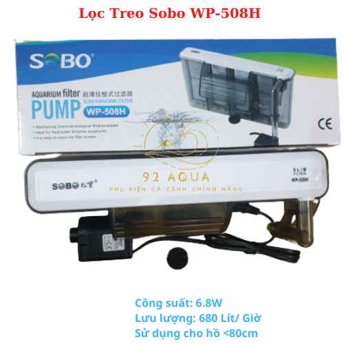 Lọc Treo Sobo WP-508H (6.8W - 680L/H) - Máy Lọc Thác Cho Bể Cá Thủy Sinh