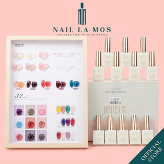 Hot t5 Set sơn thạch Hanbi chính hãng 32 màu - sơn gel thạch chất đậm đặc, lên màu chuẩn