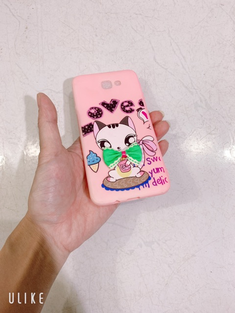 Ốp lưng sam sung J5 Prime mèo đeo nơ