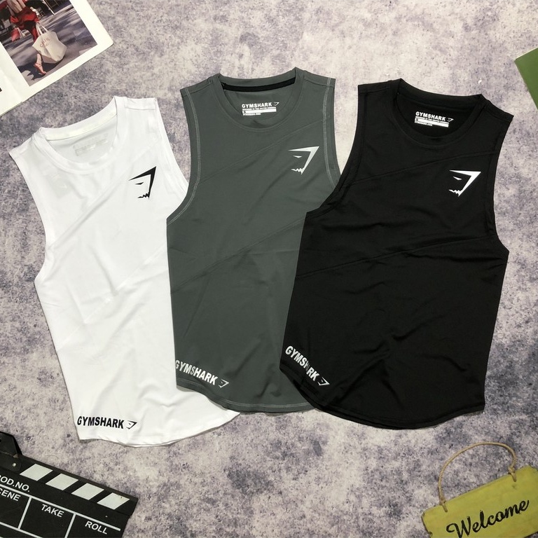 ÁO TANKTOP NAM GYM SHARK TẬP GYM, CHẤT THUN LẠNH CO DÃN, THẤM HÚT MỒ HÔI CỰC TỐT