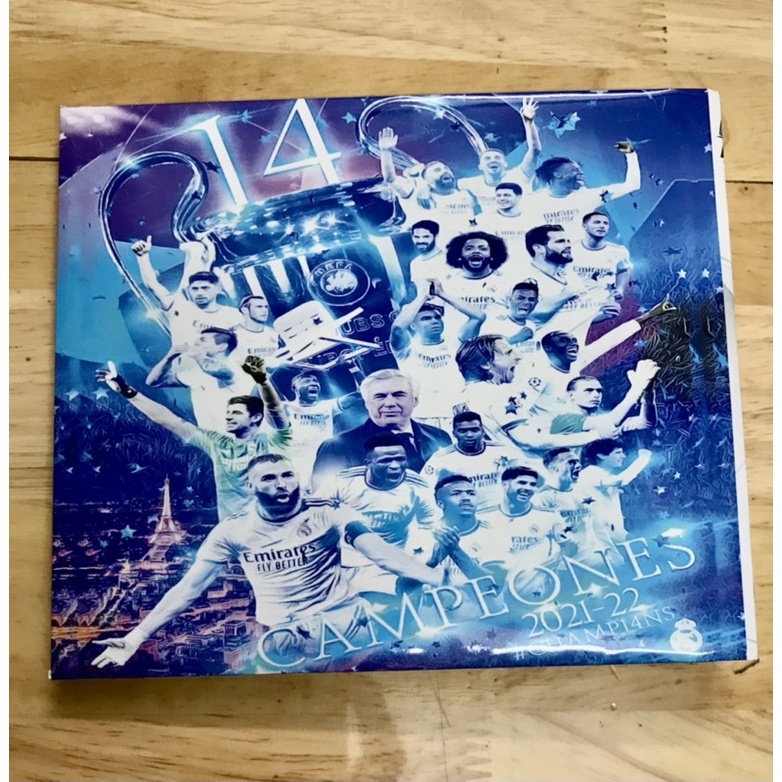 Album thẻ Nhà Vô Địch Châu Âu Real Madrid 2022