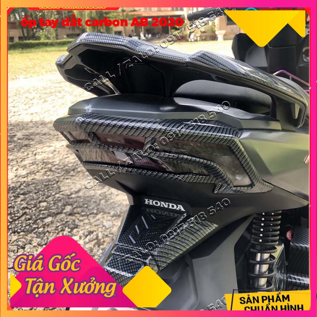 Ốp Tay Dắt AB 2020 - 2021 Sơn Carbon Loại 1 ( AIR BLADE 2020 - 2021 )  (Ảnh Sp thật)