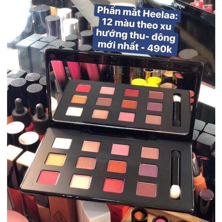 Bảng phấn mắt 12 ô màu của Heelaa Hàn Quốc - HEELAA VISUAL TOUCH SHADOW PALETTE