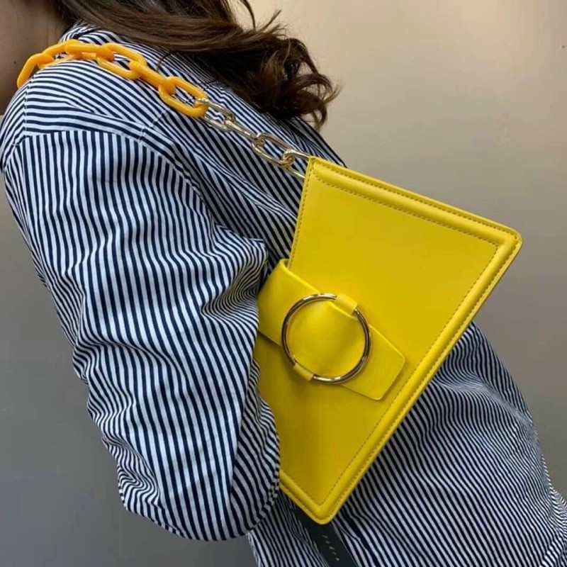 [Mã WAST10K giảm 10K đơn bất kỳ] [PW2-75060042] Túi Xách Kẹp Nách PD BUCKLED SHOULDER BAG LÓT TRONG DA LỘN