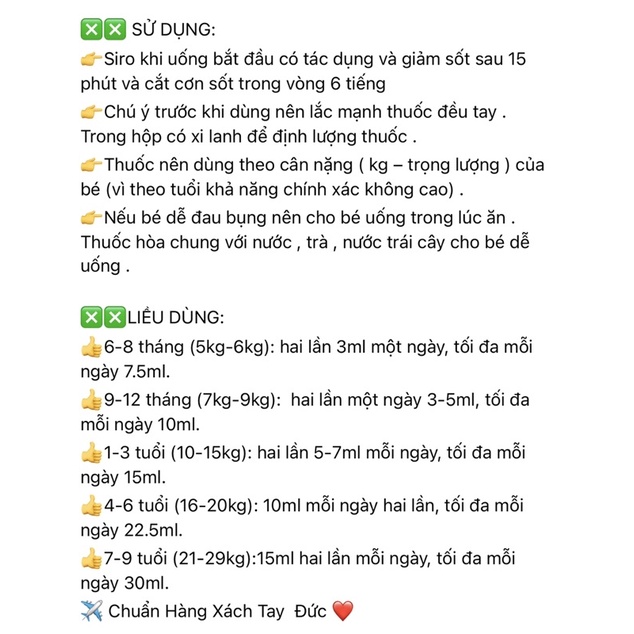 Nurofen cho bé - Hàng Nội Địa Đức