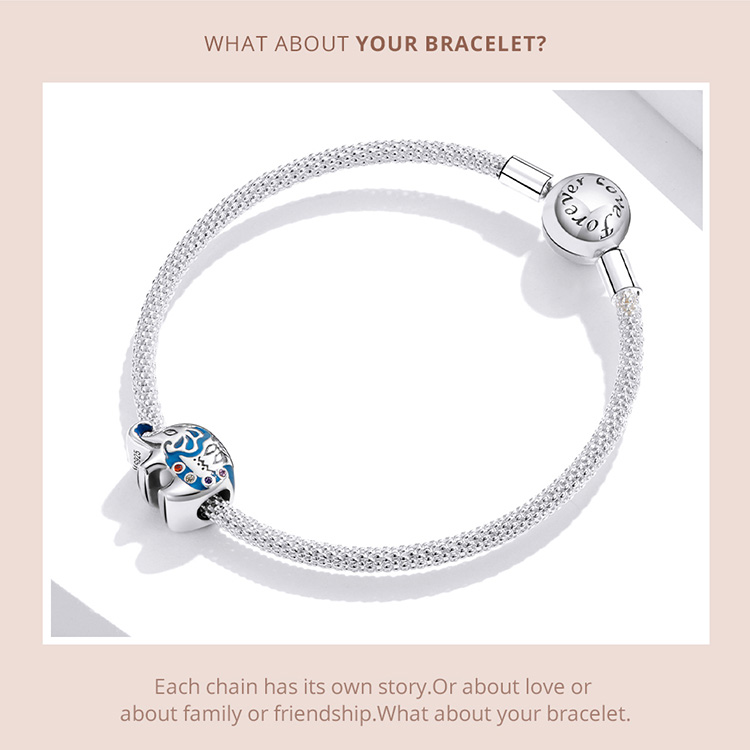 Hạt xỏ BAMOER SCC1821 bạc 925 nhiều kiểu dáng tùy chọn làm trang sức DIY