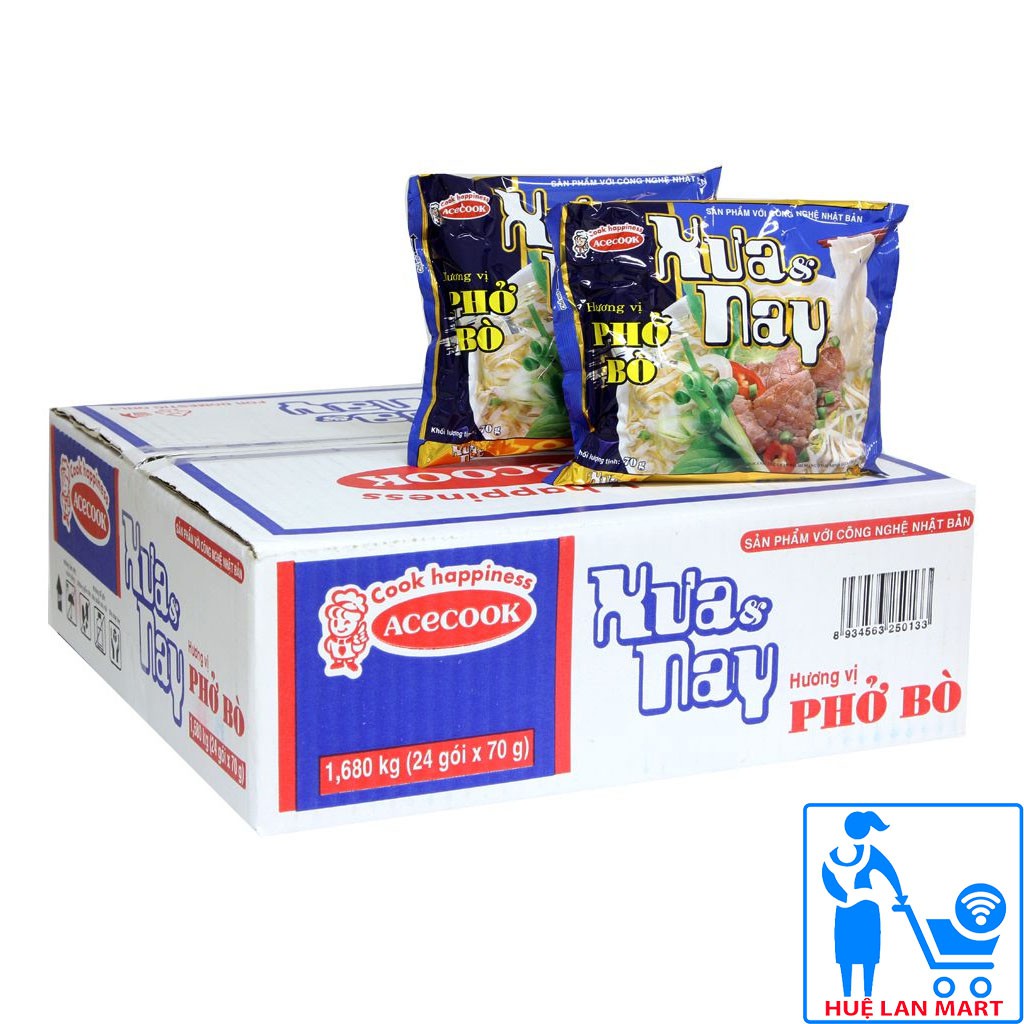 Phở Bò Xưa & Nay 70g thùng 24 gói