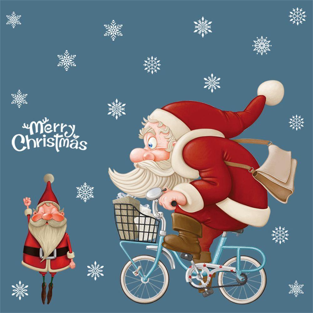 KUNHEV Đề Can Hai Mặt Hình Bông Tuyết Trang Trí Cửa Kính Giáng Sinh Năm Mới